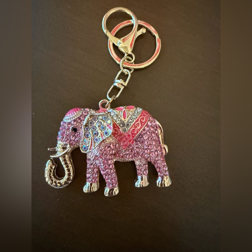 Pink Elephant Keychain